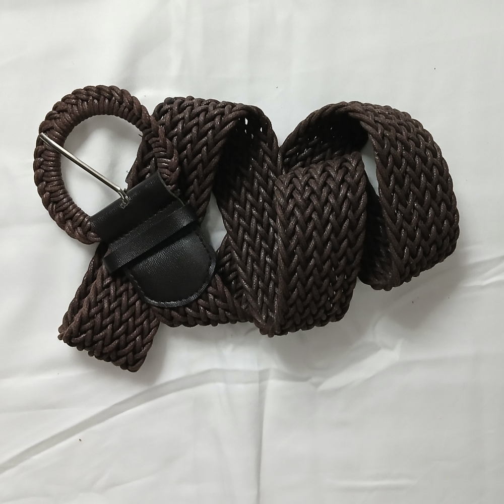 No Boundaries Brown Braided Belt